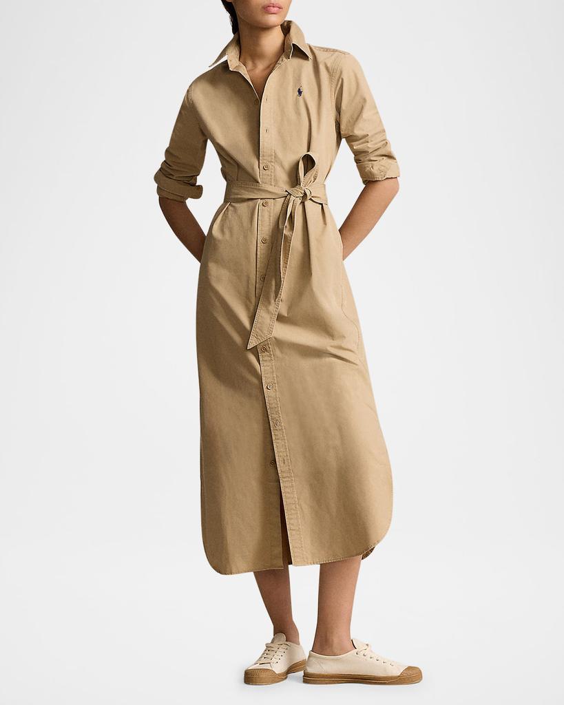 Ralph Lauren Belted Cotton Midi Shirtdress