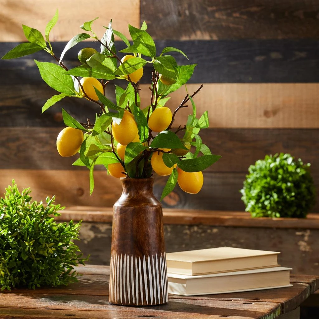 Hivvago Lemon Fruit Foliage Branch (Set of 6) 2