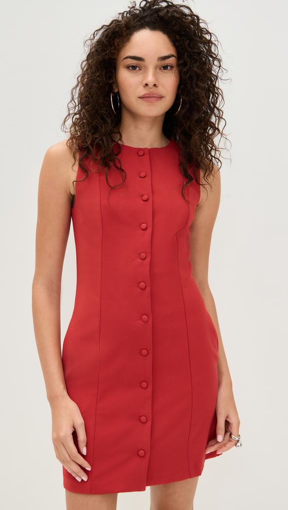 Wayf Button Front Mini Dress
