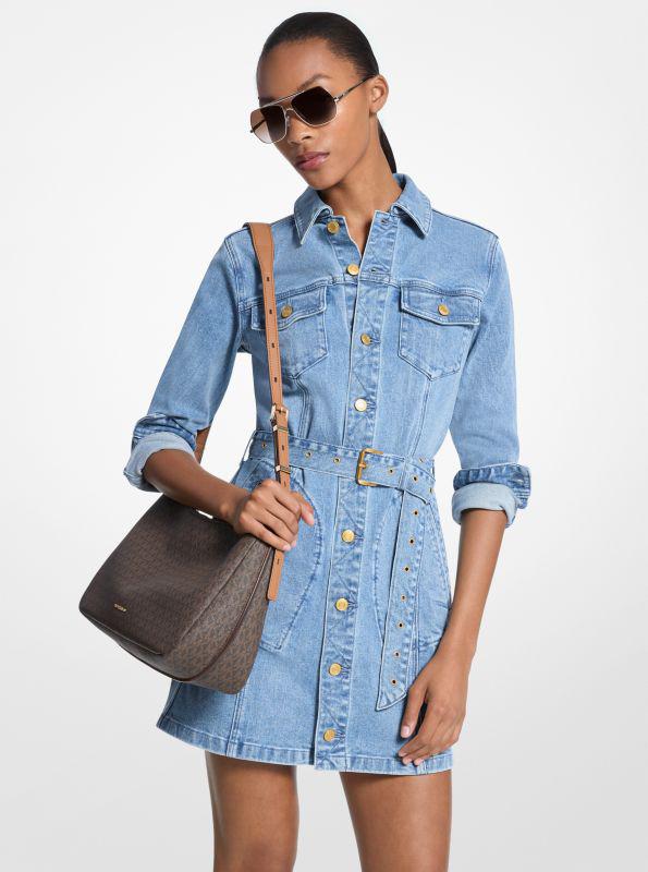 Michael Kors Denim Belted Mini Dress