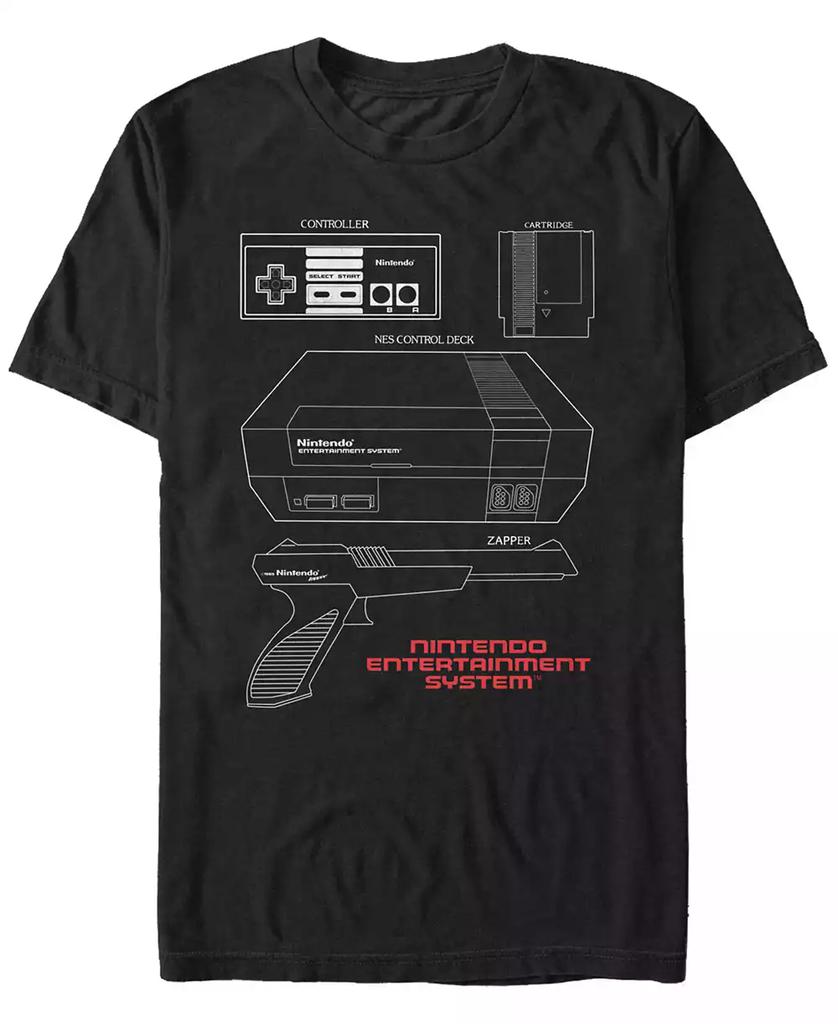 Nintendo Nintendo Men's NES Console Accessories Short Sleeve T-Shirt