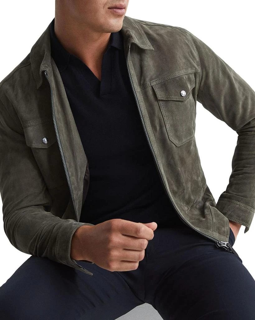 REISS Duchie Short Sleeve Open Collar Merino Polo Shirt 4
