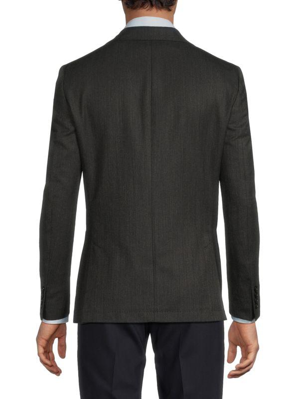 Calvin Klein ​Cotton-Wool-Blend Herringbone Sport Coat