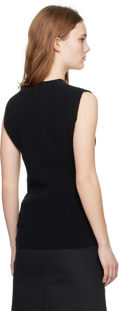 Totême Black V-Neck Tank Top 3