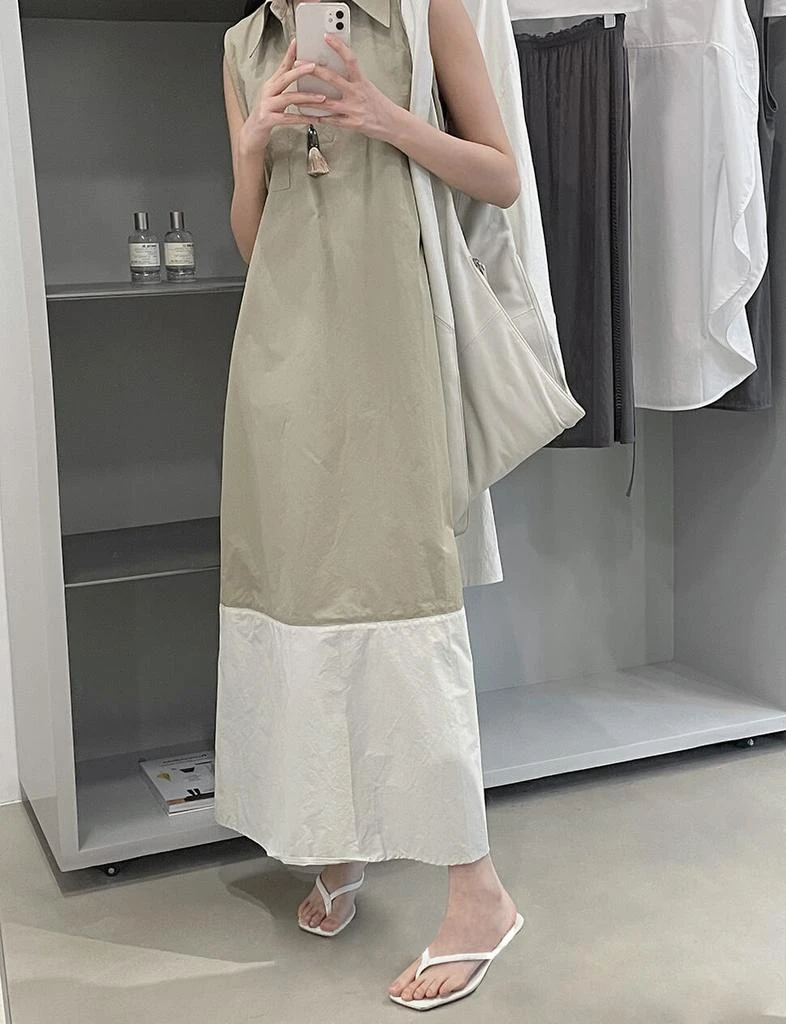 Pixie Market Khaki and white Collar Shirt Dress -PREORDER 5
