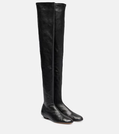 Khaite Apollo leather over-the-knee boots 1