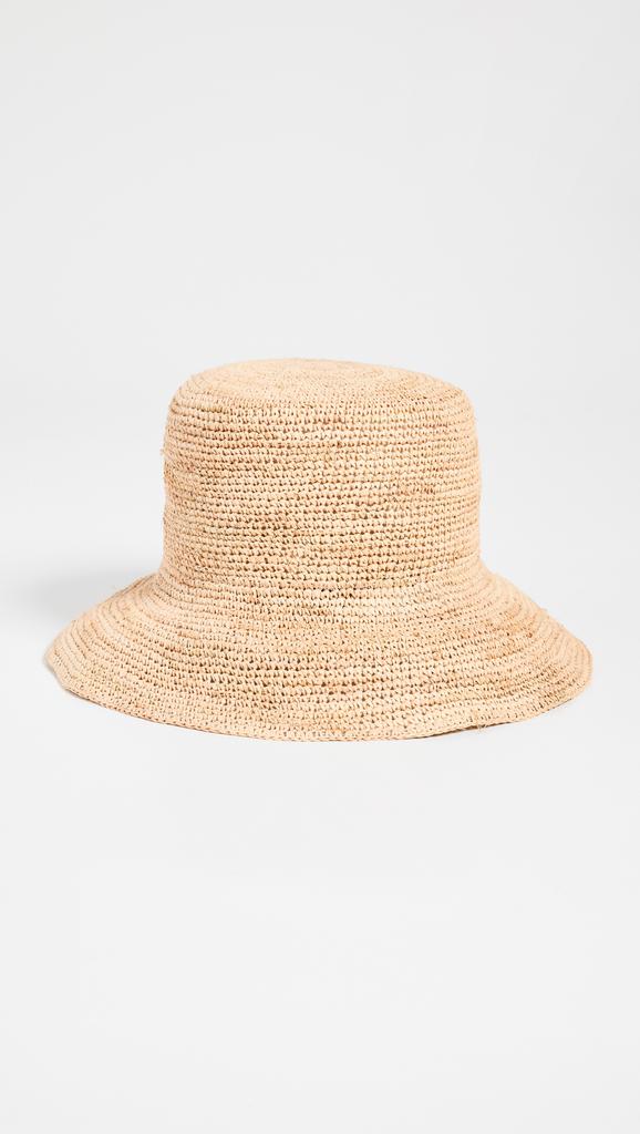 Hat Attack Chic Crochet Straw Bucket Hat
