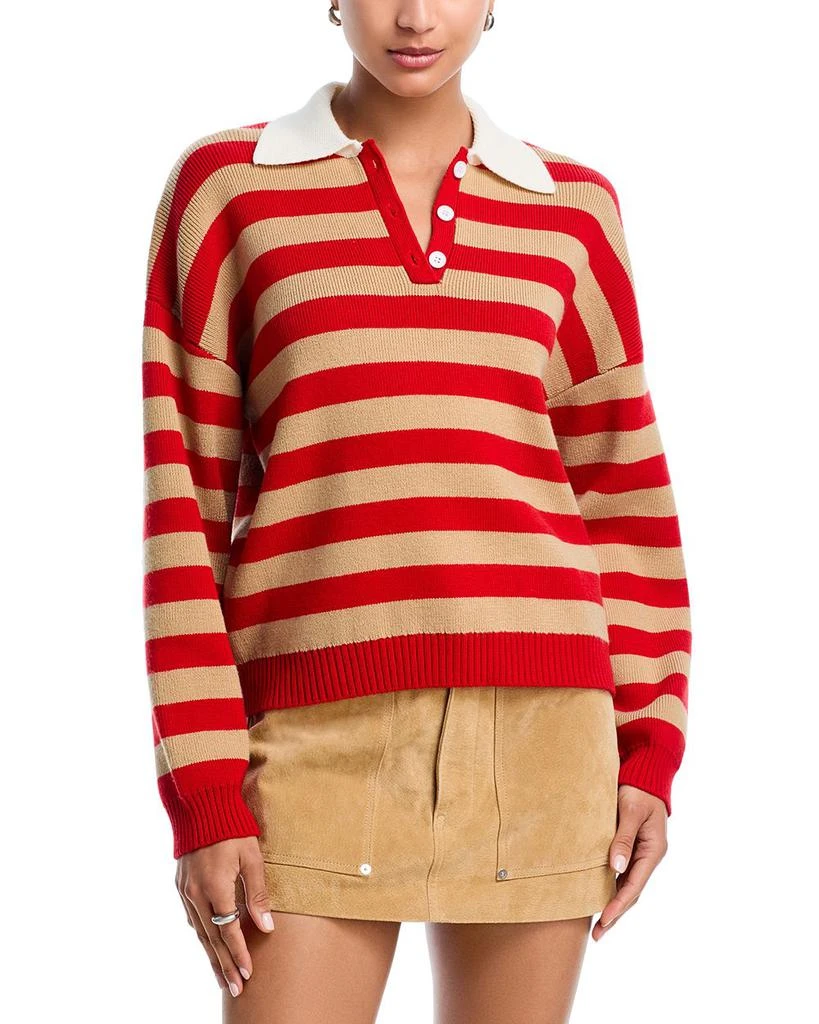 Wayf Cindy Striped Johnny Collar Sweater from Bloomingdale's