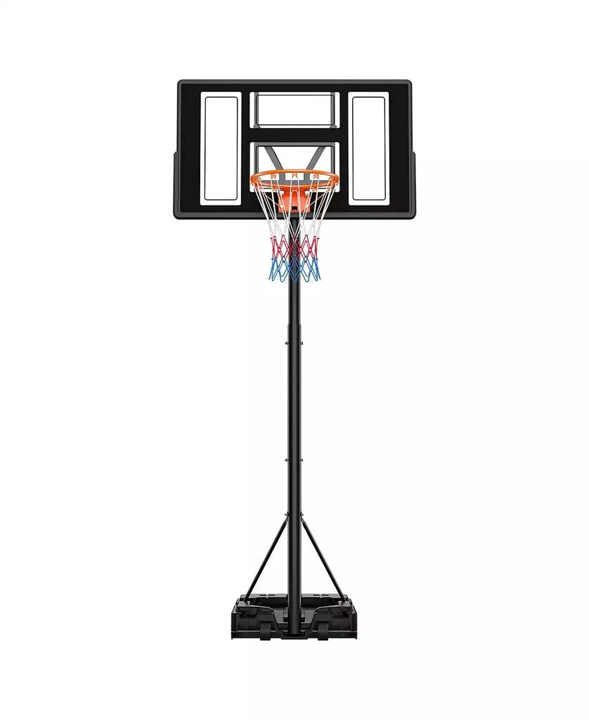 Mecale Portable Basketball Hoop, 4.4–10 ft Height Adjustable Stand, Built-In Rolling Wheels, Adjustable Goal System 1