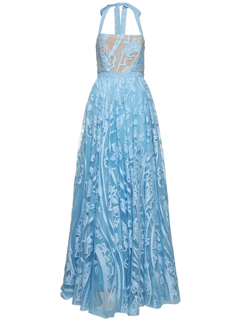 Zuhair Murad Windy Lace Square Neck Long Dress
