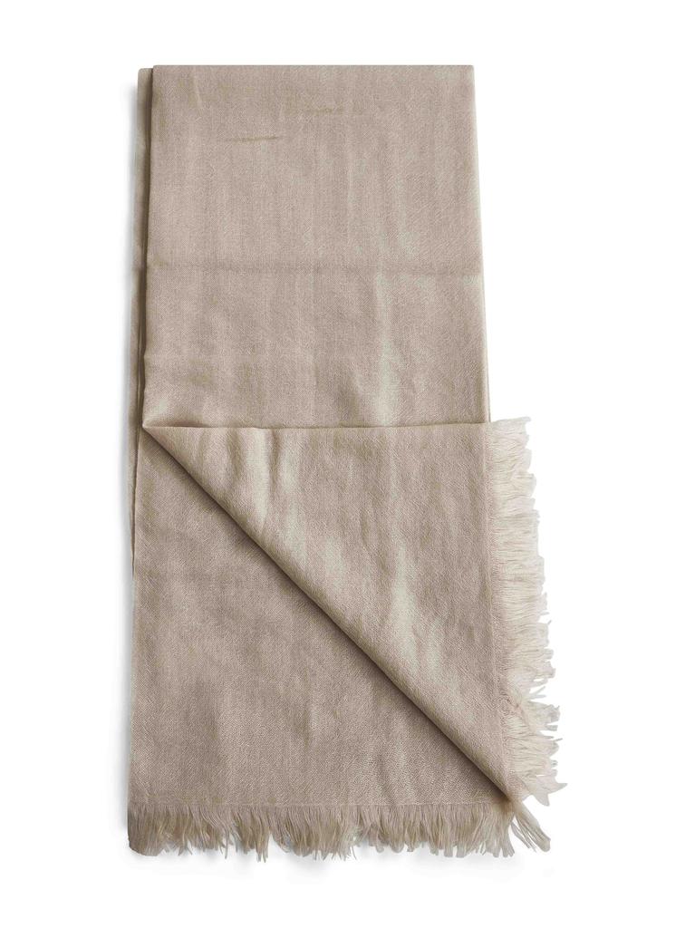 Brunello Cucinelli BRUNELLO CUCINELLI | Beige cashmere and silk scarf | Women | PZ