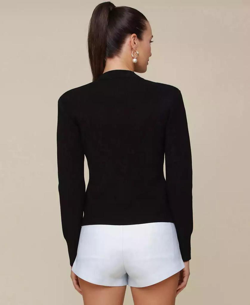 Avec Les Filles Women's Button-Front Rib-Knit Cardigan