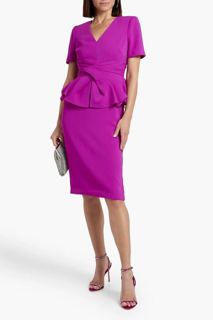 Badgley Mischka Crepe peplum dress 2