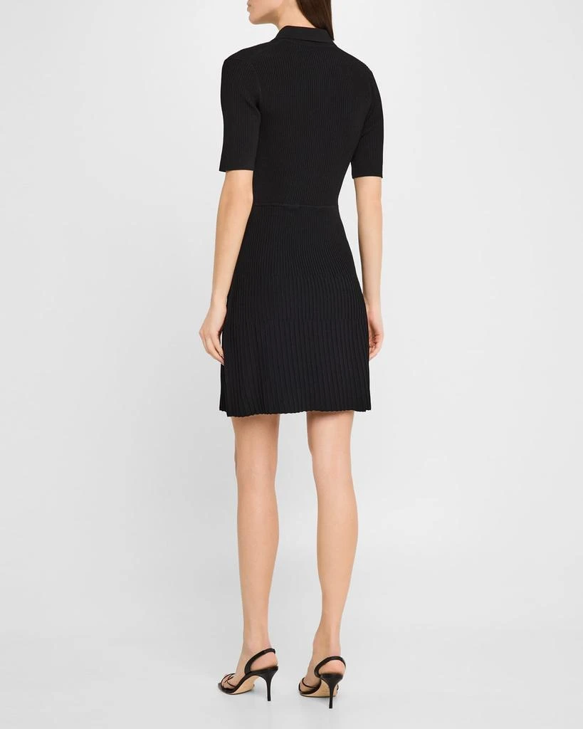 VERONICA BEARD Lauper Short-Sleeve Ribbed Mini Dress 3