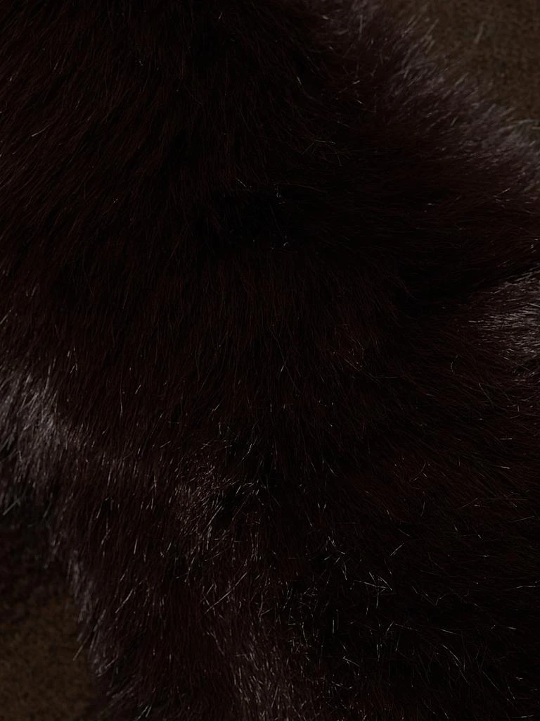 Sofia Cashmere Faux Fur & Cashmere U-Cape 7