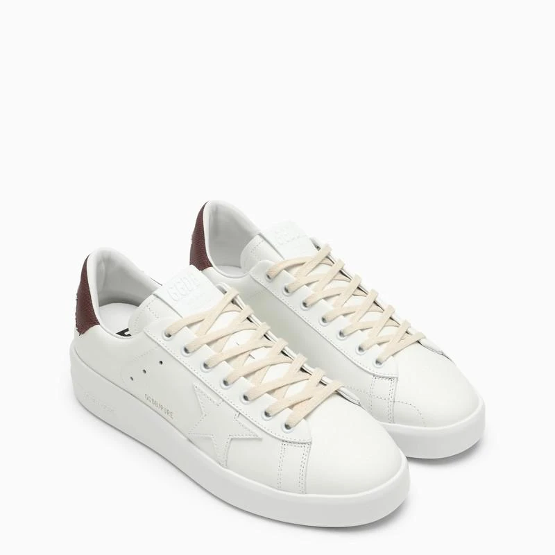 Golden Goose PureStar white/bordeaux low trainer 2