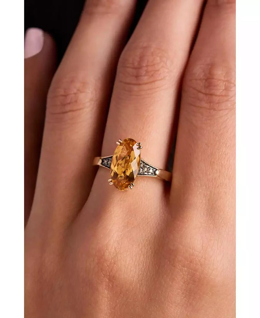 Le Vian Chocolatier® Cinnamon Citrine® (2-1/2 ct. t.w.) 
Chocolate Diamond® (1/10 ct. t.w.) Ring in 14k Yellow Gold 4