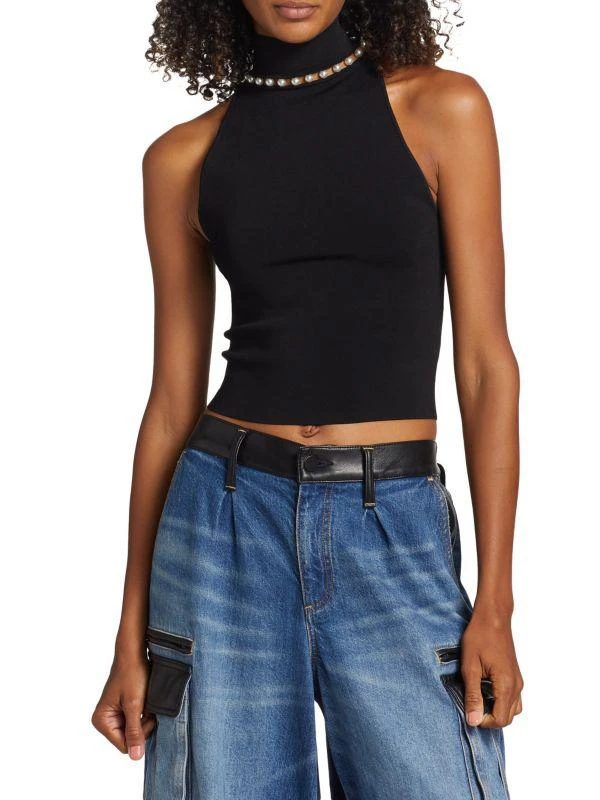 Alice + Olivia Annalee Mock Turtleneck Shell 1