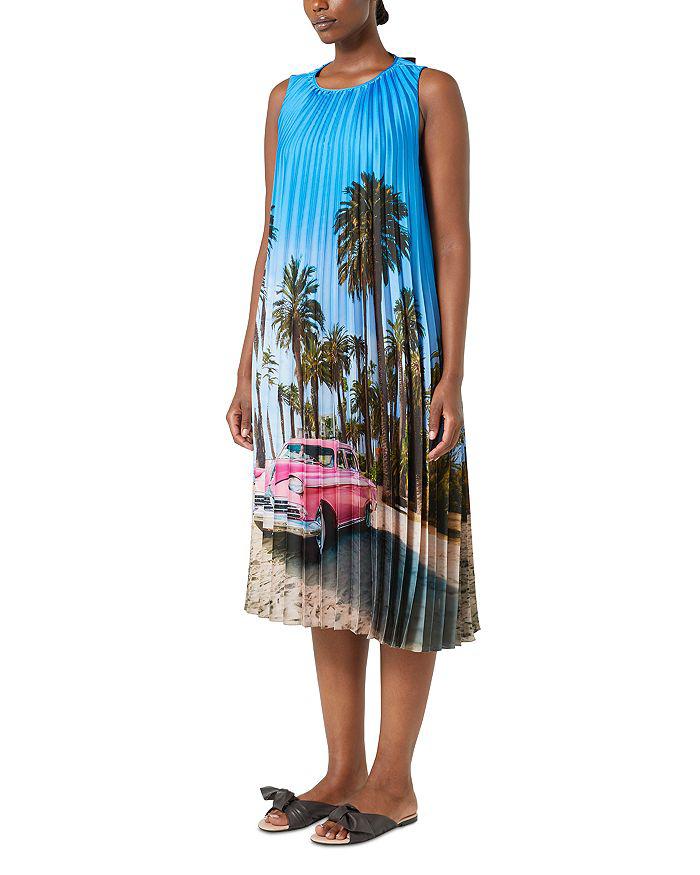 Marina Rinaldi 2A Uscita Madera Printed Sunray Satin Dress