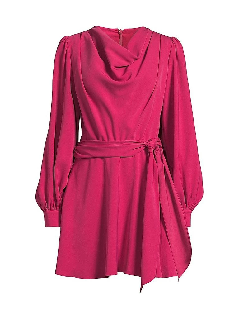 Black Halo Russel Draped Tie-Waist Minidress 1