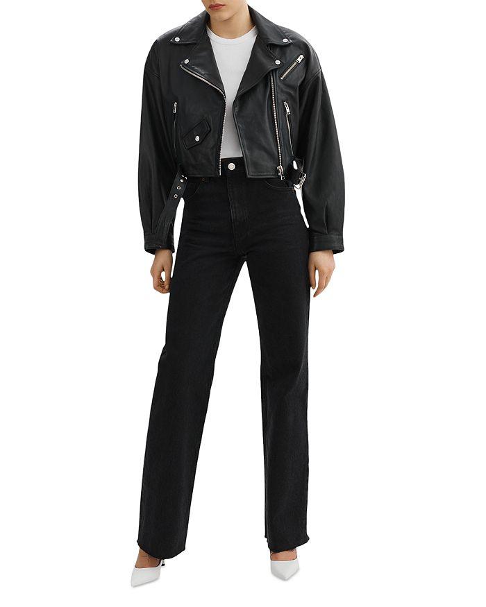 LaMarque Dylan Cropped Leather Biker Jacket
