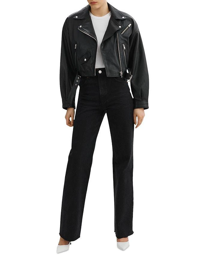 LaMarque Dylan Cropped Leather Biker Jacket 2
