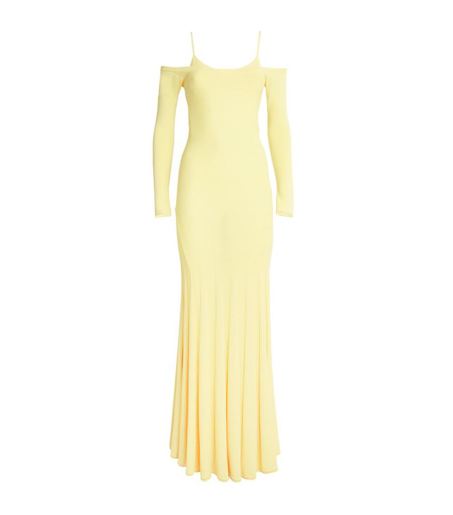 Jacquemus Knitted Off-The-Shoulder Maxi Dress