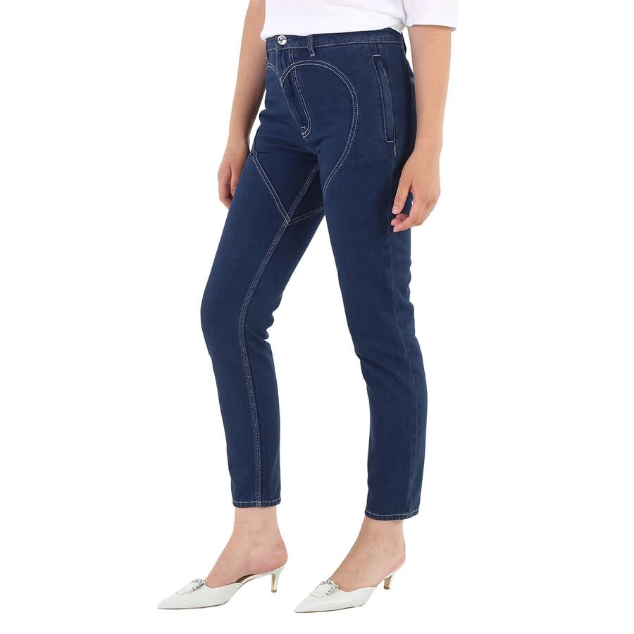 Burberry Ladies Dark Canvas Blue Heart-Motif Skinny Jeans 3
