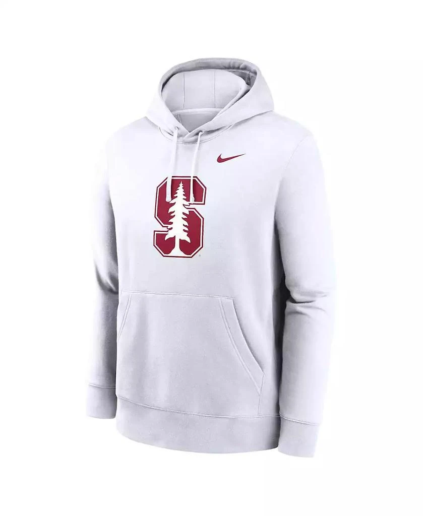 NIKE Men's White Stanford Cardinal Primetime Evergreen Club Fleece Pullover Hoodie 2