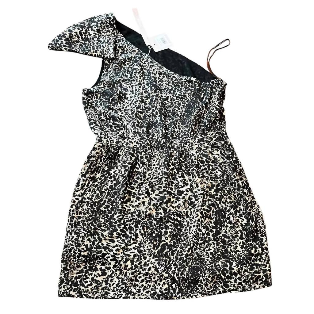 Avec Les Filles Avec Les Filles - Animal Print One Shoulder Dress