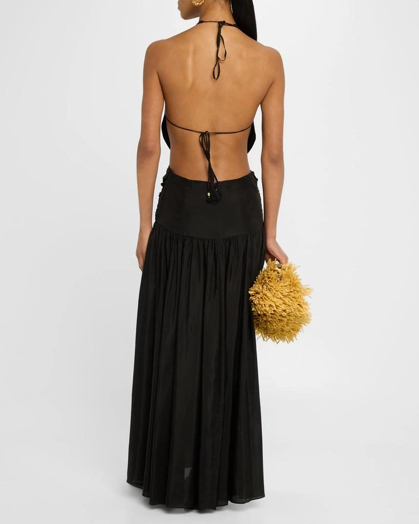 Zimmermann Rhiannon Plunge Halter Maxi Dress 3