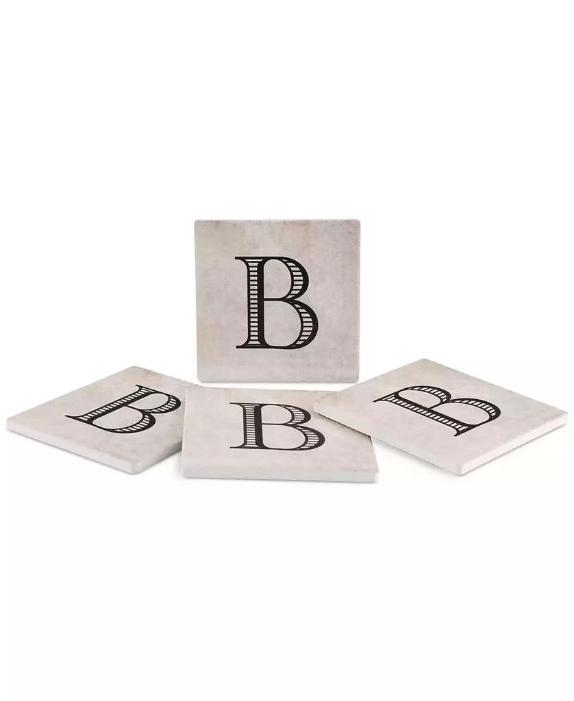 Thirstystone Vintage Monogram 4-Pc. Coaster Set