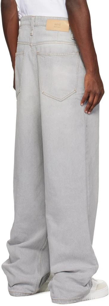 AMI Gray Baggy Fit Jeans 3