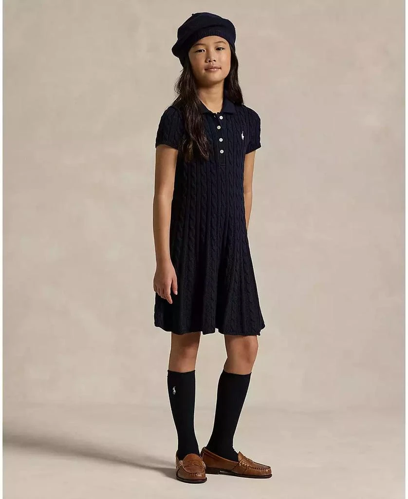 Ralph Lauren Girls
 7-16 Cable-Knit Cotton Polo Sweater Dress