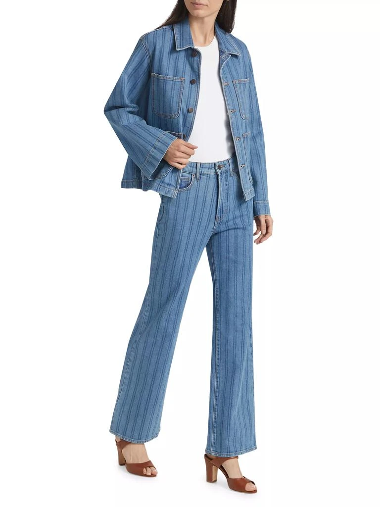 VERONICA BEARD Dahl Striped Denim Jacket 2