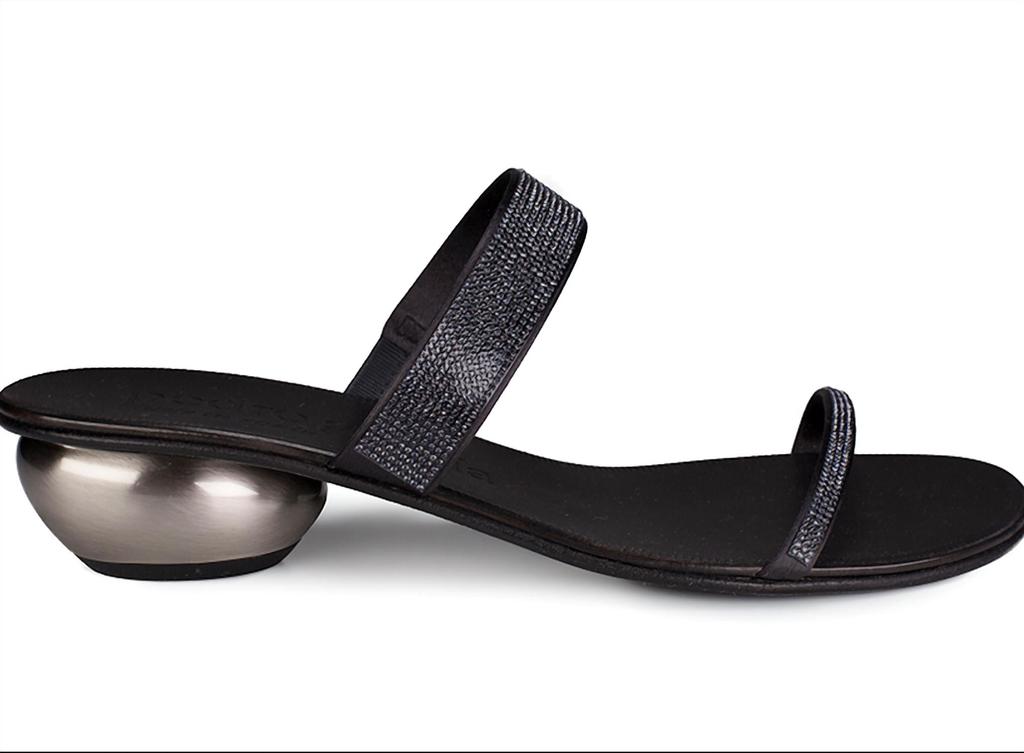 Pedro Garcia Women's Zayna Heel In Off Black Satin