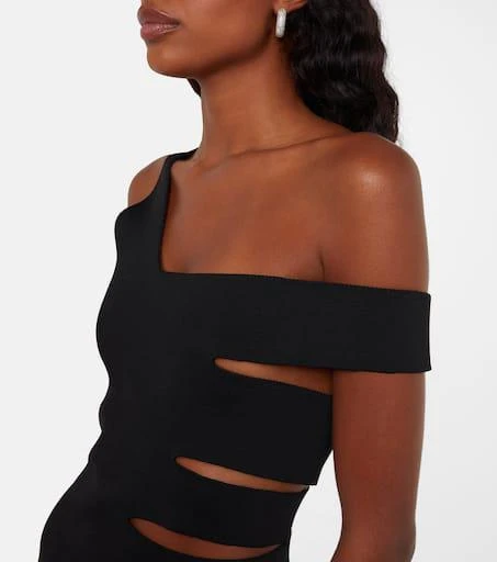 Mugler Asymmetric cutout midi dress - Dresses & Skirts - Free Shipping -  BeyondStyle
