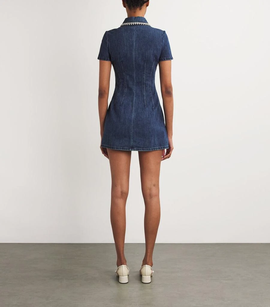 Self Portrait Denim Collared Mini Dress - Dresses & Skirts - BeyondStyle