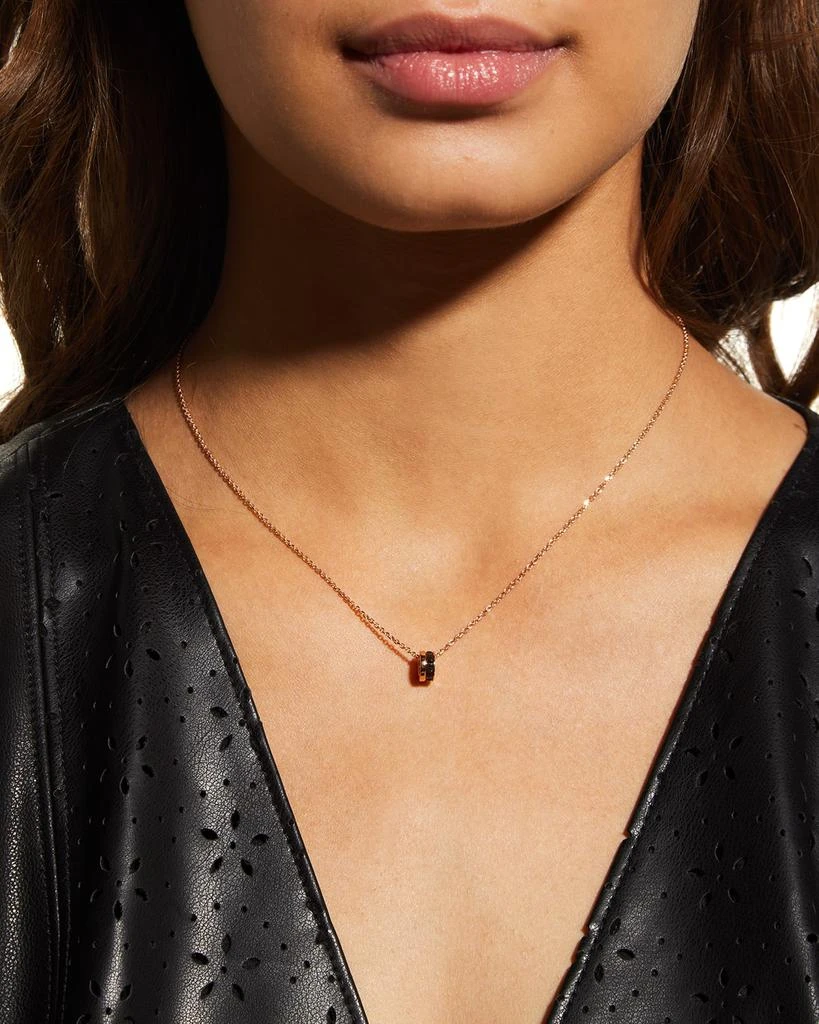 Boucheron Quatre 18K Rose Gold & Brown PVD Mini Pendant Necklace 2