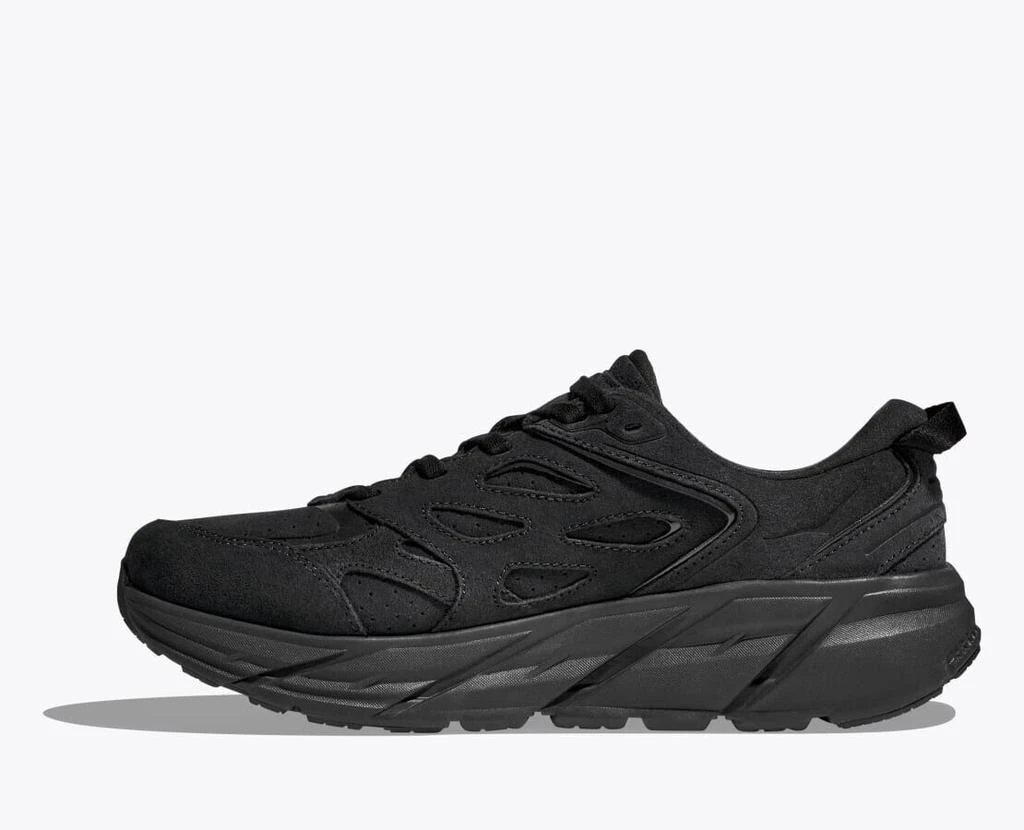 Hoka One One Clifton L Suede 1122571-BBLC Mens US 6.5 Black Running Shoes TF1964 3