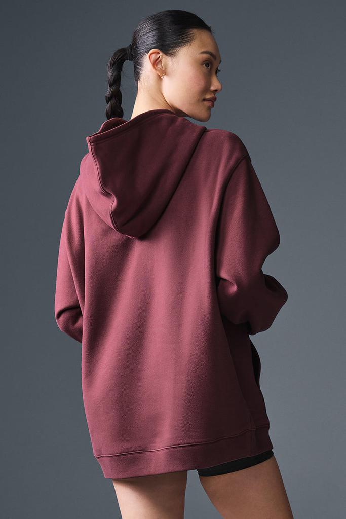 Alo Renown Heavy Weight Hoodie - Burgundy Truffle