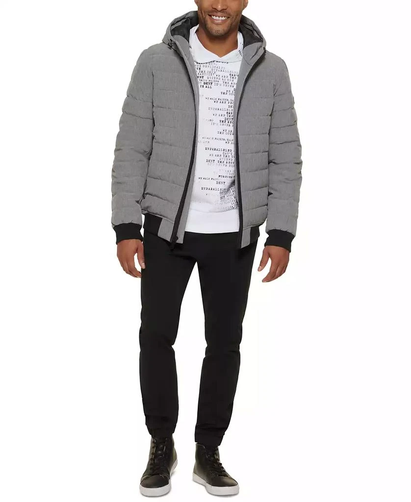 DKNY Men's Quilted Hooded Bomber Jacket 5