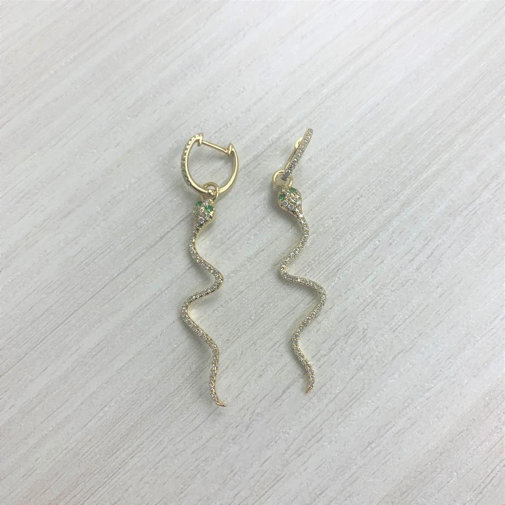 Sabrina Designs 14k Gold & Diamond Snake Earrings 2