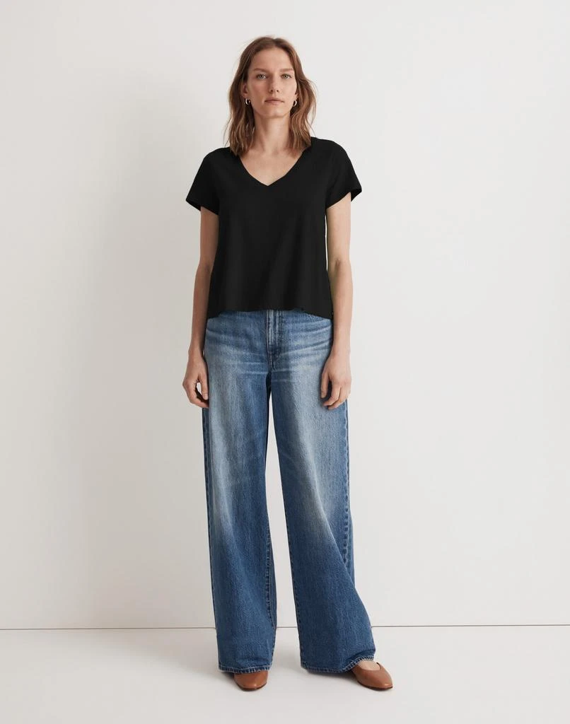 Madewell Softfade Cotton V-Neck Crop Tee 1