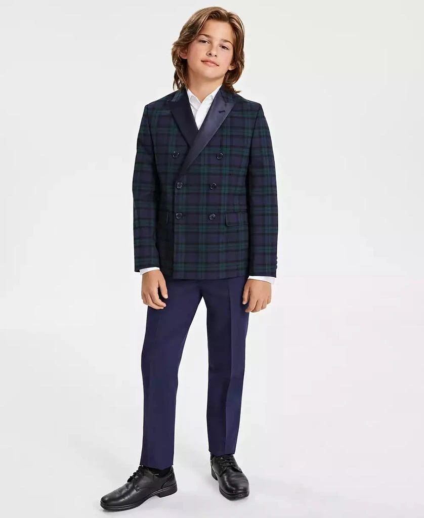B By Brooks Brothers B by Brook Brothers Big Boys Plaid Double-Breasted Jacket 3