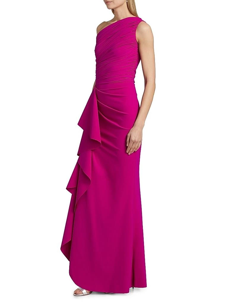 Chiara Boni Aziza Ruched One-Shoulder Gown 4