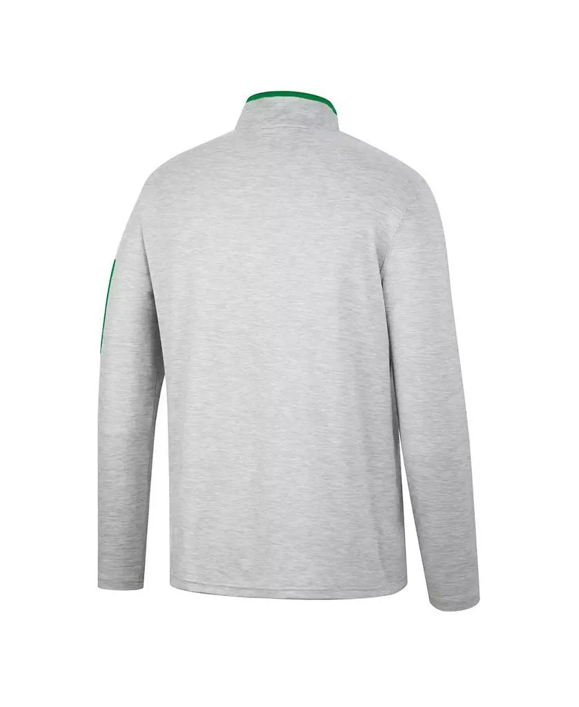 Colosseum Men's Heathered Gray, Green Oregon Ducks Country Club Windshirt Quarter-Zip Jacket 4