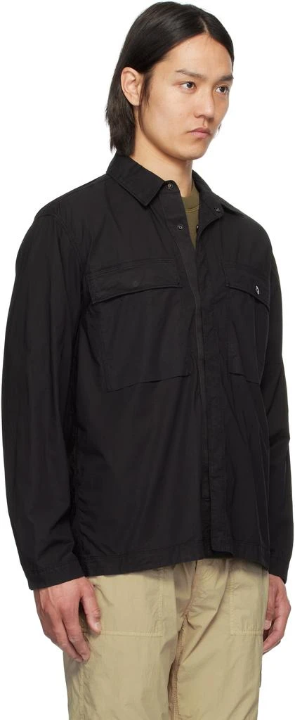 Stone Island Black Stretch Cotton Tela Paracadute Shirt 2