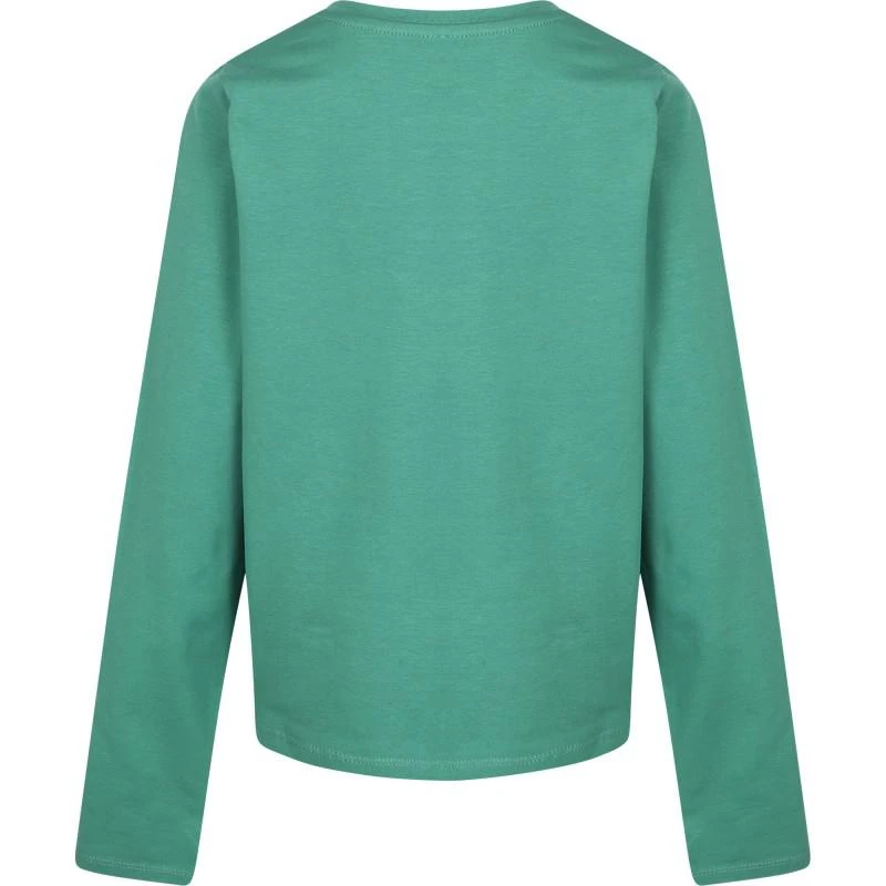 Esprit Photoprint long sleeve t shirt in green 2