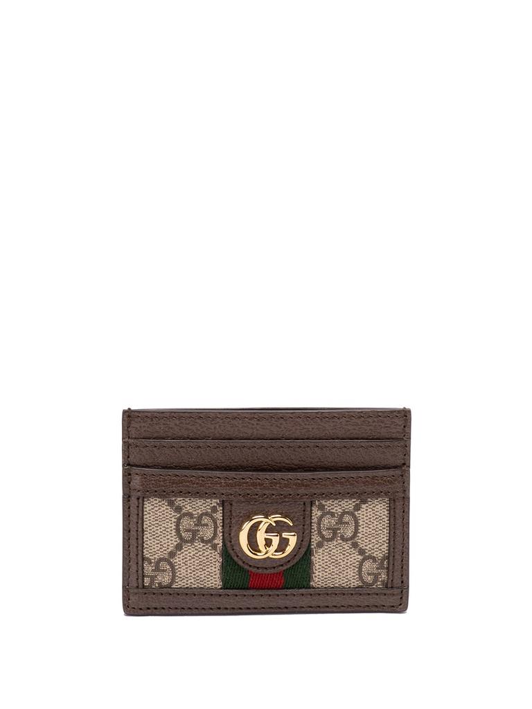【GUCCI】GUCCI BLONDIE CARD CASE Gucci Blondie GG Canvas card case in brown - Gucci | Mytheresa